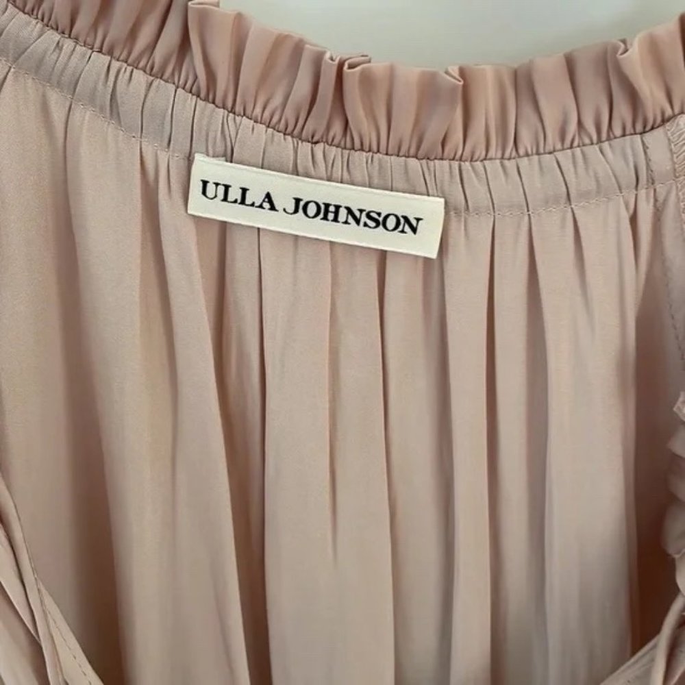 ULLA JOHNSON Olga satin drop waist dress - Picture 5 of 6